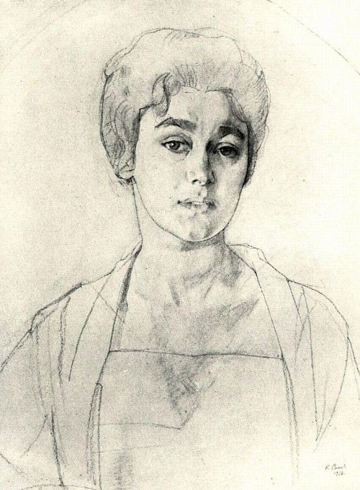 Portrait of N. G. Vysotskaya, Konstantin Andreevich Somov
