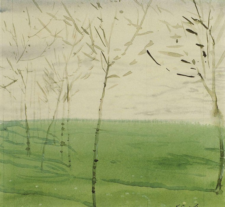 Spring landscape, Konstantin Andreevich Somov