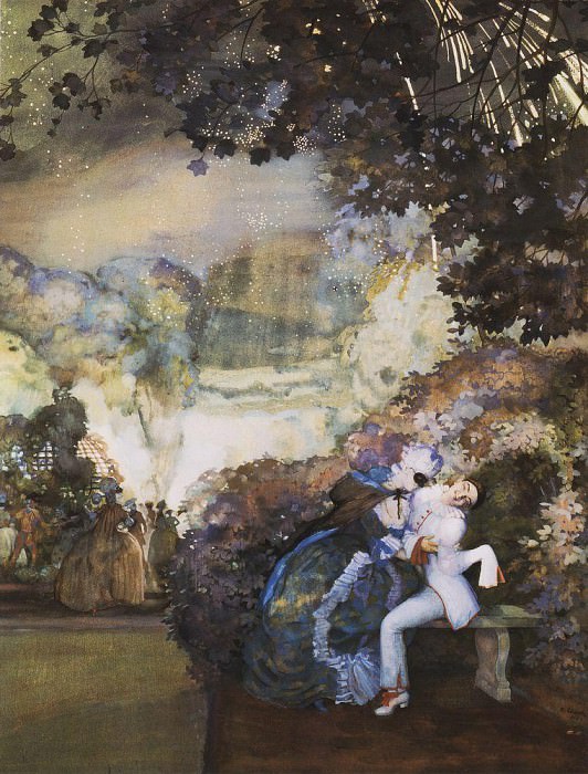 Pierrot and lady, Konstantin Andreevich Somov