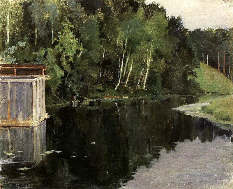 Summer twilight. Pond, Konstantin Andreevich Somov
