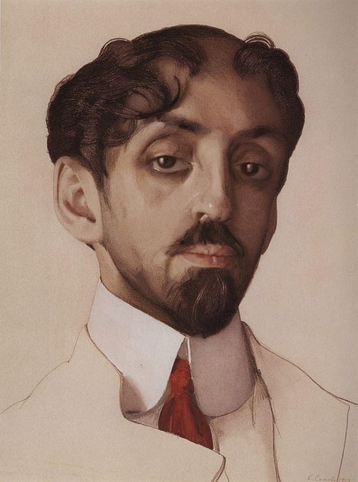Portrait of the poet M. A. Kuzmin, Konstantin Andreevich Somov