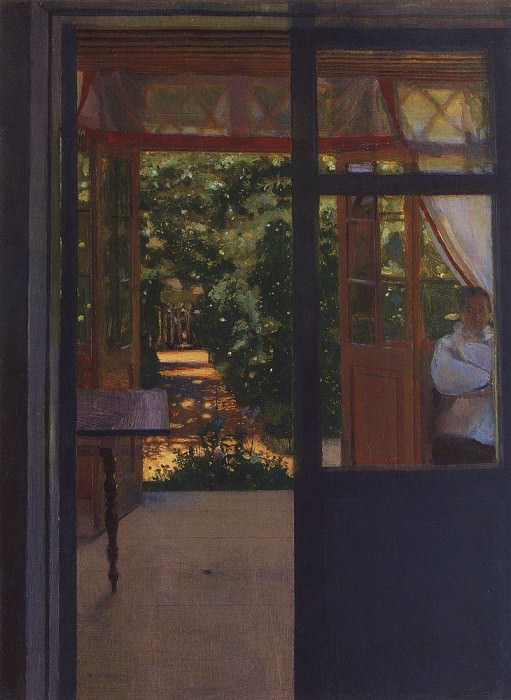 On the balcony, Konstantin Andreevich Somov
