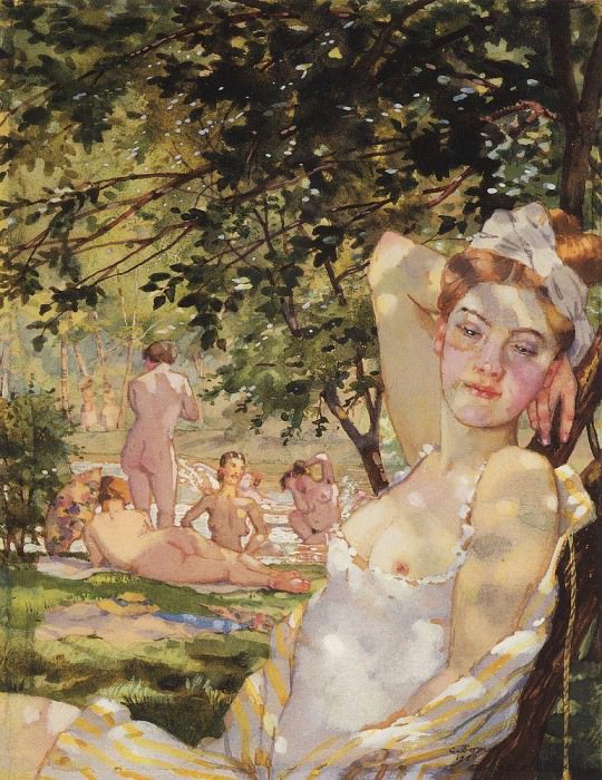 Bathers in the sun, Konstantin Andreevich Somov