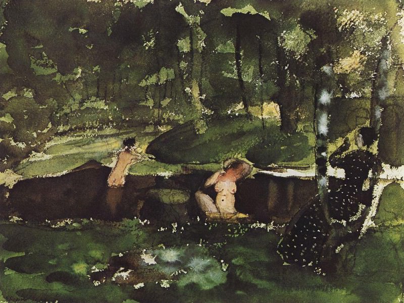 Bathing, Konstantin Andreevich Somov