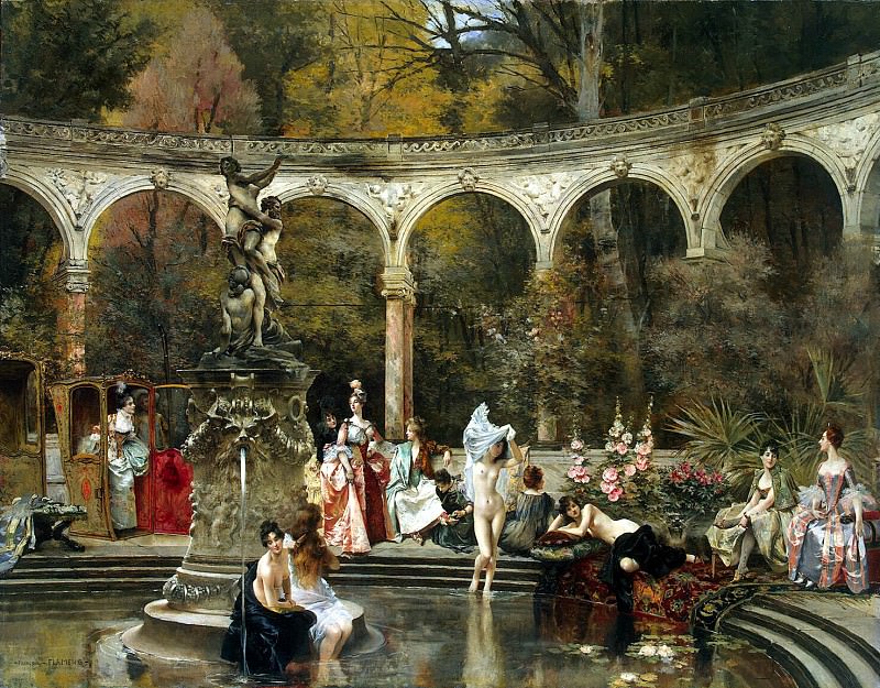Flameng, Francois. Bathing of the ladies in the 18 century, Hermitage ~ part 12