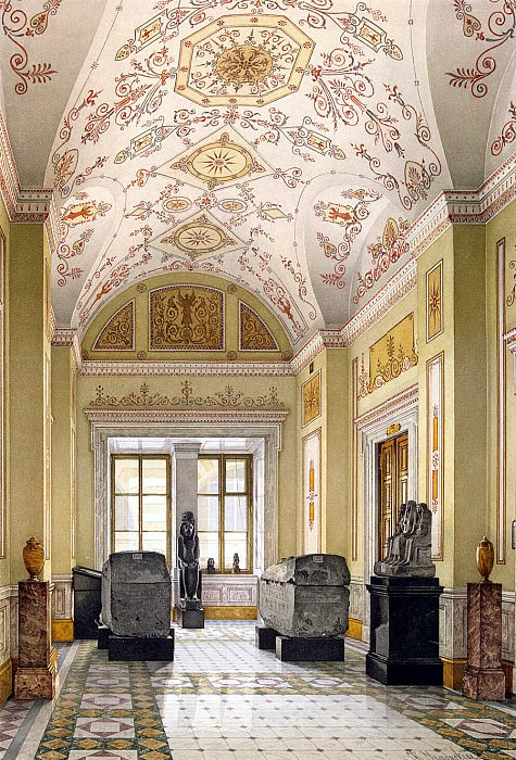 Ukhtomsky, Konstantin Andreevich. Types of rooms of the New Hermitage. Cabinet of Egyptian Sculpture, Hermitage ~ part 12