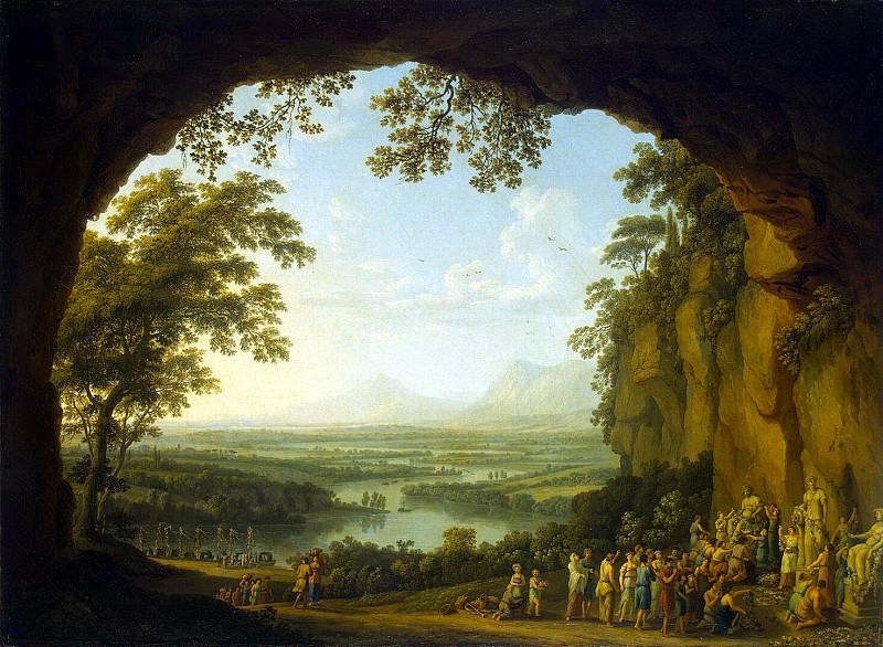 Hakkert, Jacob Philip. Landscape with the ancient festival, Hermitage ~ part 12