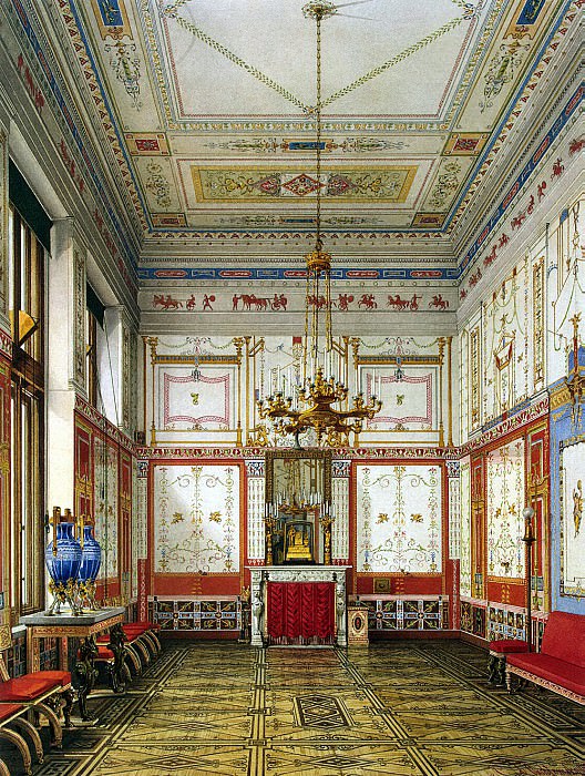 Ukhtomsky, Konstantin Andreevich. Types of rooms in the Winter Palace. Pompeian or Small Dining, Hermitage ~ part 12