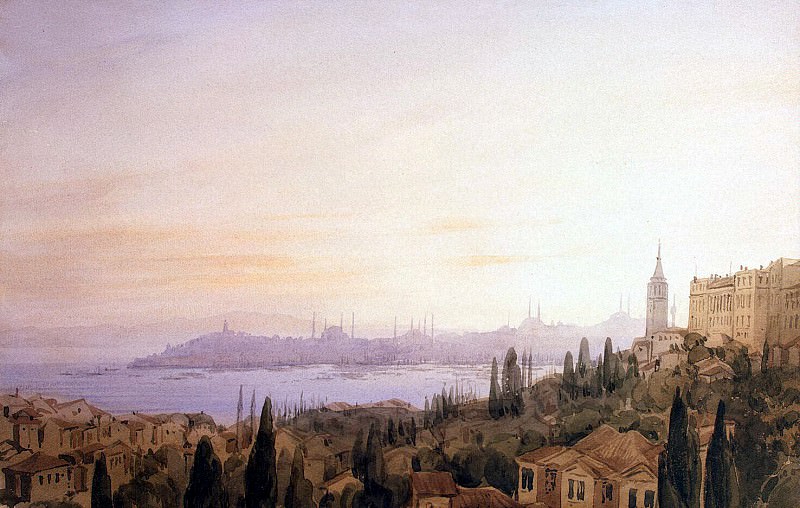 Frisero, Joseph. View of Constantinople from the valley-Büyük Dere against the Golden Horn, Hermitage ~ part 12