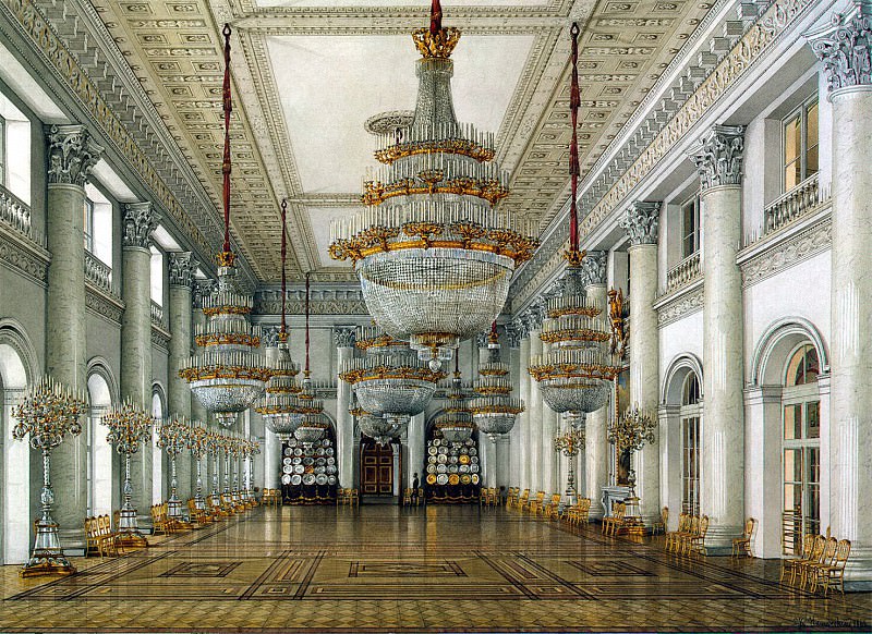 Ukhtomsky, Konstantin Andreevich. Types of rooms in the Winter Palace. Nicholas Hall, Hermitage ~ part 12