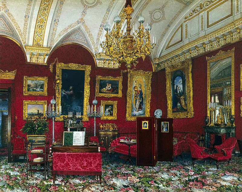 Ukhtomsky, Konstantin Andreevich. Types of rooms in the Winter Palace. Cabinet of Grand Duchess Maria Alexandrovna, Hermitage ~ part 12