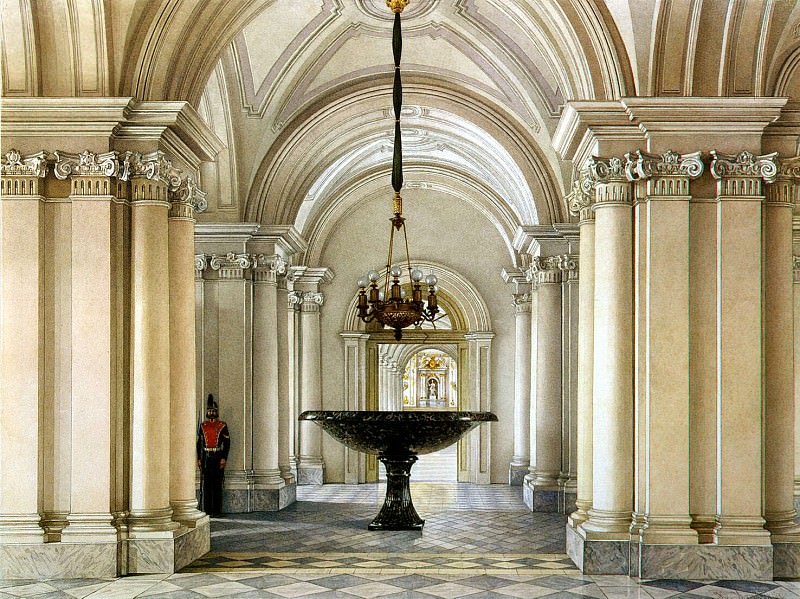Ukhtomsky, Konstantin Andreevich. Types of rooms in the Winter Palace. Grand lobby, Hermitage ~ part 12