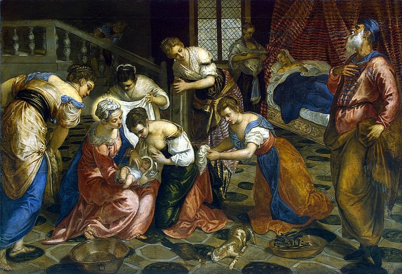 Tintoretto, Jacopo Robusta. Birth of John the Baptist, Hermitage ~ part 12