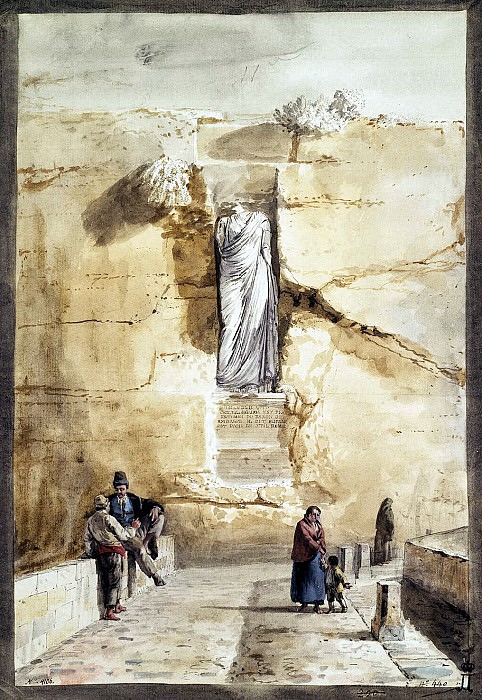 Uele, Jean-Pierre-Laurent. An ancient statue in Rabbath in Gozo, Hermitage ~ part 12