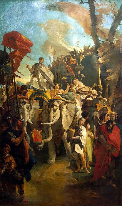 Tiepolo, Giovanni Battista. Triumph commander Mania Curia Dantata, Hermitage ~ part 12