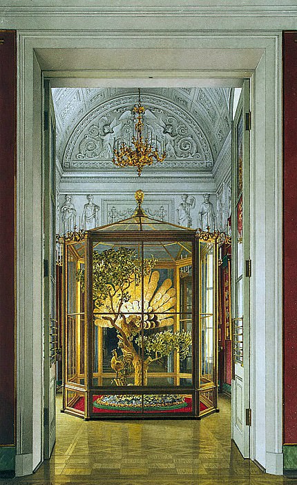 Ukhtomsky, Konstantin Andreevich. Types of rooms of the Small Hermitage. Peacock Clock in the Eastern Gallery, Hermitage ~ part 12