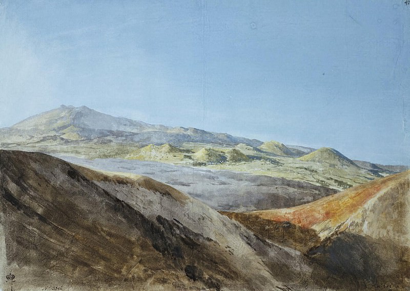 Uele, Jean-Pierre-Laurent. View of Etna near the top of Monte Rosso, Hermitage ~ part 12