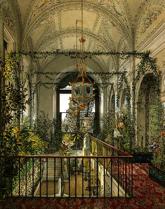 Ukhtomsky, Konstantin Andreevich. Types of rooms in the Winter Palace. Small Winter Garden of Empress Alexandra Feodorovna, Hermitage ~ part 12