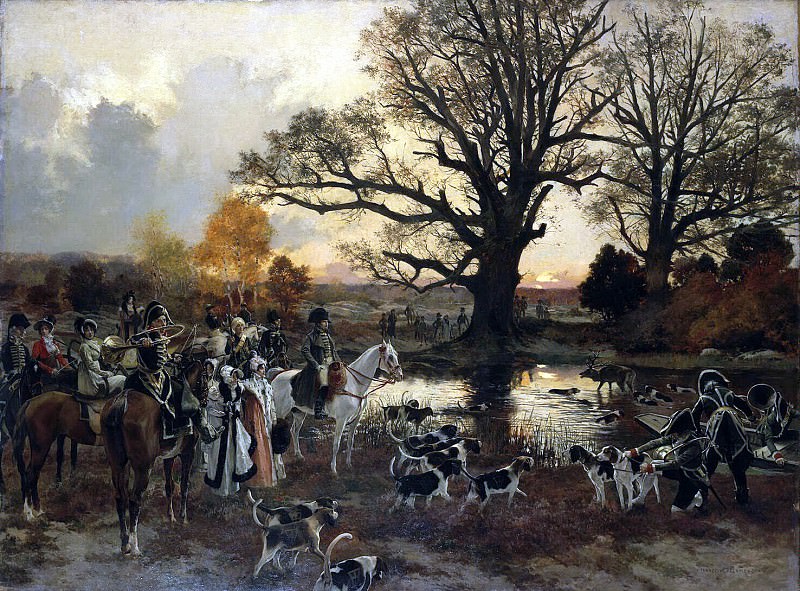 Фламенг, Франсуа – Наполеон I на охоте в лесу Фонтенбло в 1807 г., Эрмитаж ~ часть 12