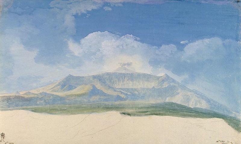 Уэль, Жан-Пьер-Лоран – Вершина Этны с восточной стороны. Вид от Сан-Леонардо, Эрмитаж ~ часть 12