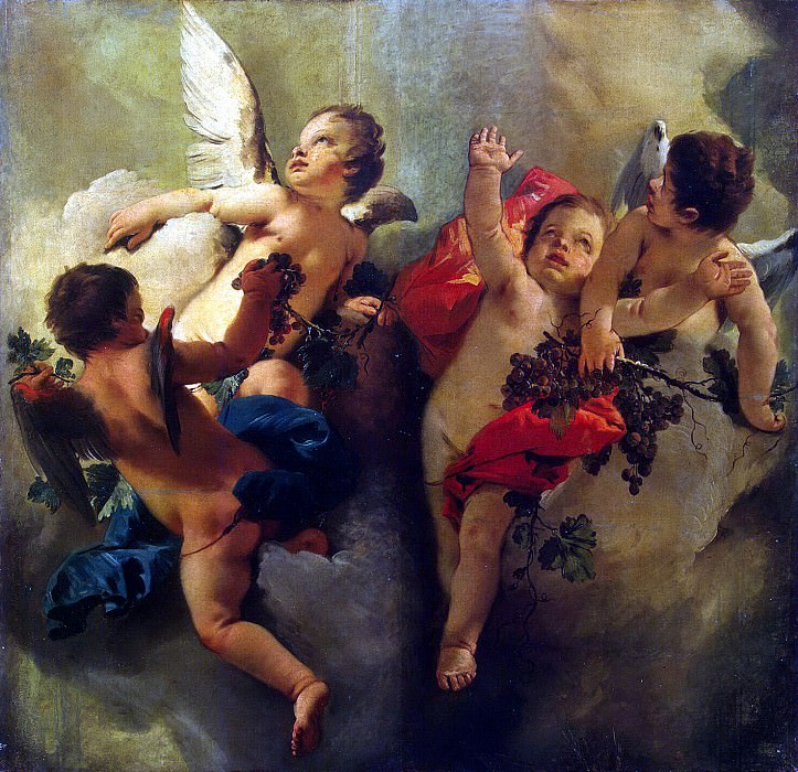 Tiepolo, Giovanni Battista. Cupids with grapes grapes, Hermitage ~ part 12