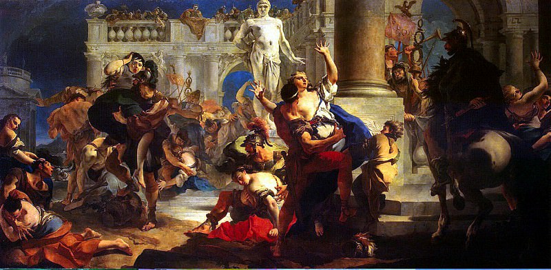 Tiepolo, Giovanni Battista. Rape of the Sabine Women, Hermitage ~ part 12