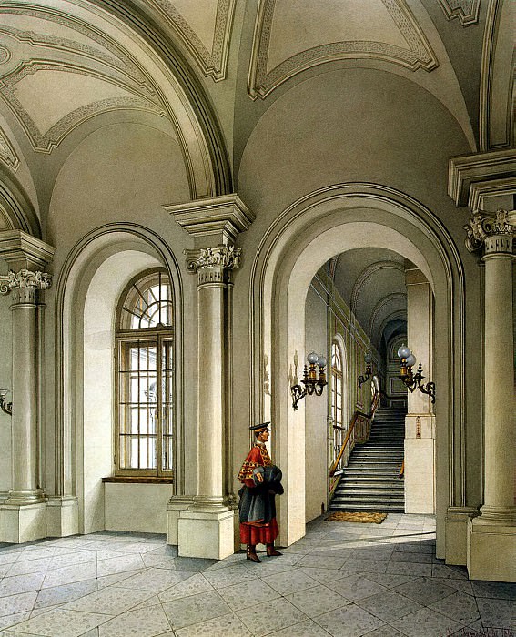 Ukhtomsky, Konstantin Andreevich. Types of rooms in the Winter Palace. Commandant Entrance, Hermitage ~ part 12