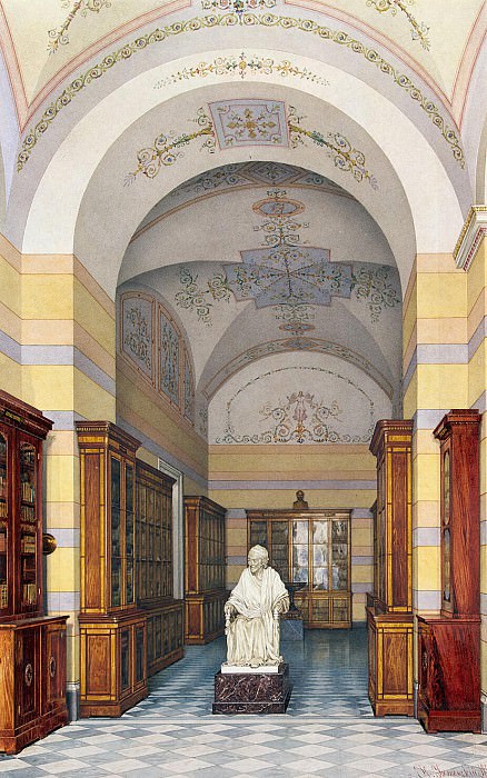 Ukhtomsky, Konstantin Andreevich. Types of rooms of the New Hermitage. Voltaires library, Hermitage ~ part 12