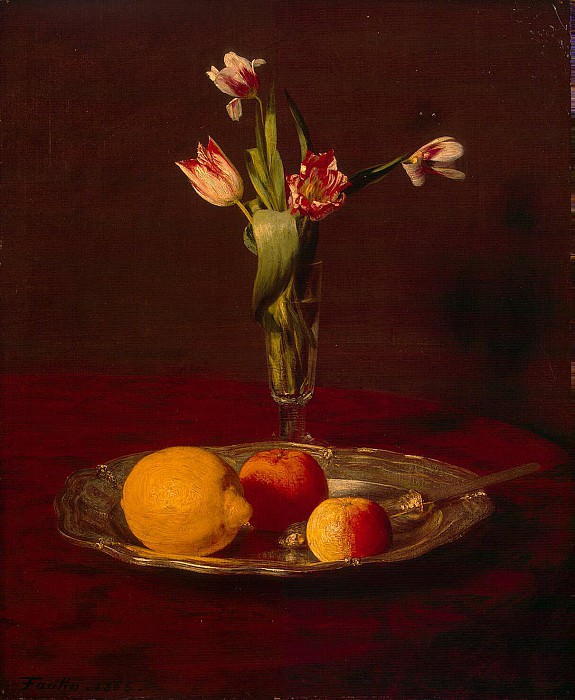 Fantin-Latour, Henri. Lemons, apples and tulips, Hermitage ~ part 12