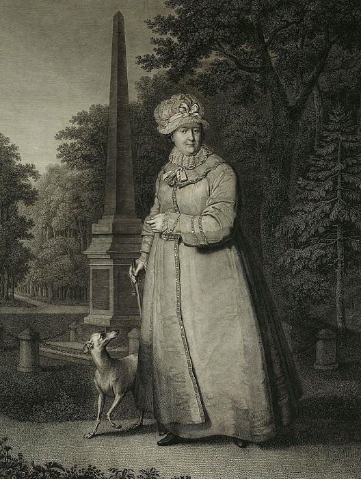 Utkin, Nikolai Ivanovich. Empress Catherine II for a walk in the park of Tsarskoe Selo, Hermitage ~ part 12