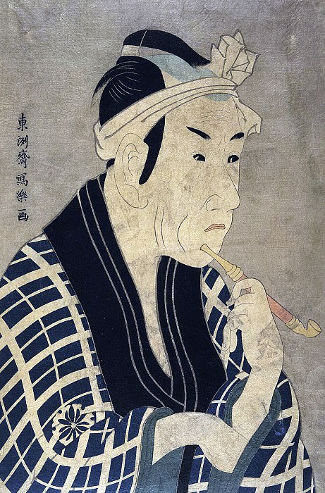 Tosyusay Syaraku. Actor Matsumoto Kosír IV as a fishmonger Gorobeya, Hermitage ~ part 12