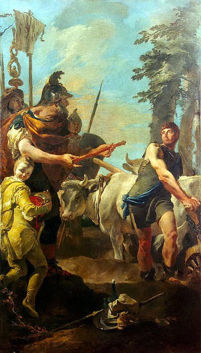 Tiepolo, Giovanni Battista. Calling of Cincinnatus dictator to power, Hermitage ~ part 12