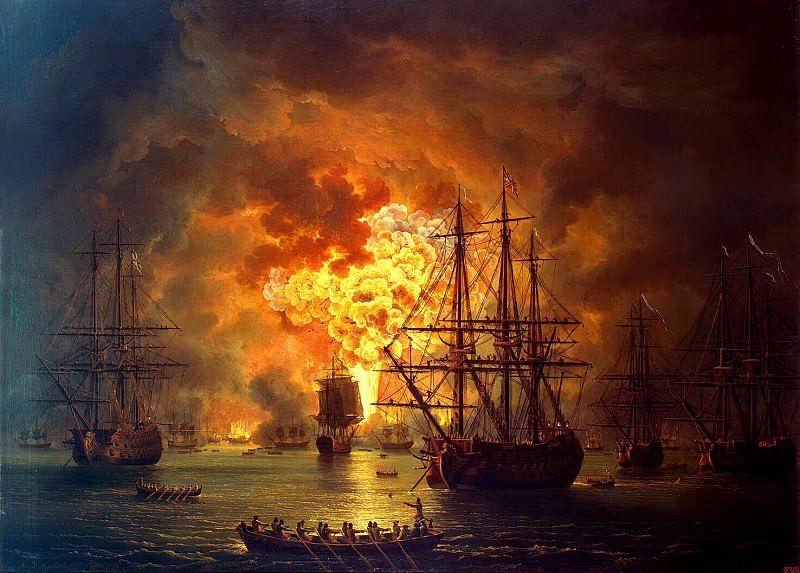 Hakkert, Jacob Philip. The death of the Turkish fleet in the battle Chesmenskaya, Hermitage ~ part 12