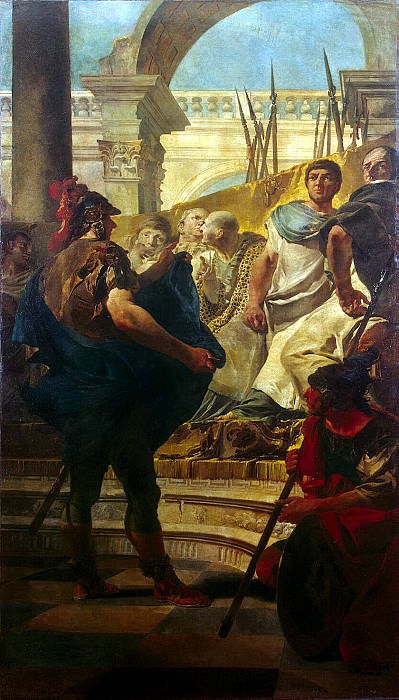 Tiepolo, Giovanni Battista. Quintus Fabius Maximus in the Senate of Carthage, Hermitage ~ part 12