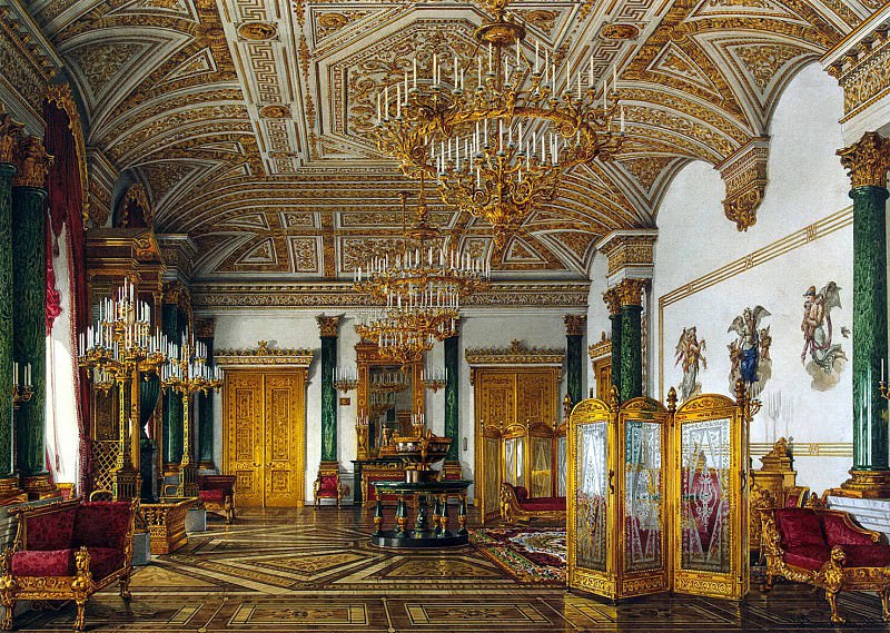 Ukhtomsky, Konstantin Andreevich. Types of rooms in the Winter Palace. Malachite Room, Hermitage ~ part 12