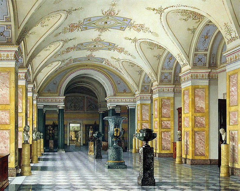 Ukhtomsky, Konstantin Andreevich. Types of rooms of the New Hermitage. Room IV library, Hermitage ~ part 12