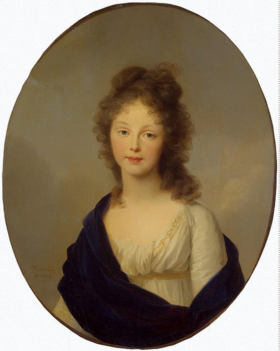 Tishbeyn, Johann Friedrich August. Portrait of Queen Louise of Prussia, Hermitage ~ part 12