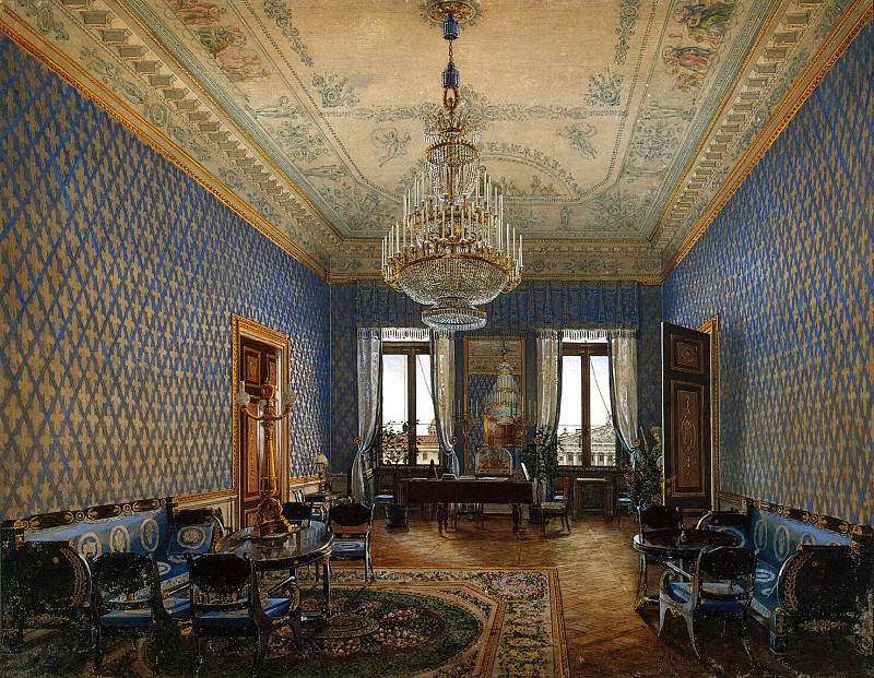 Ukhtomsky, Konstantin Andreevich. Types of rooms in the Winter Palace. Seating of Grand Duchess Maria Nikolaevna, Hermitage ~ part 12
