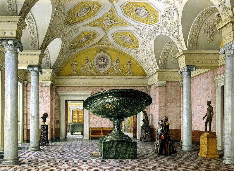 Ukhtomsky, Konstantin Andreevich. Types of rooms of the New Hermitage. Hall Kolyvan vases, Hermitage ~ part 12