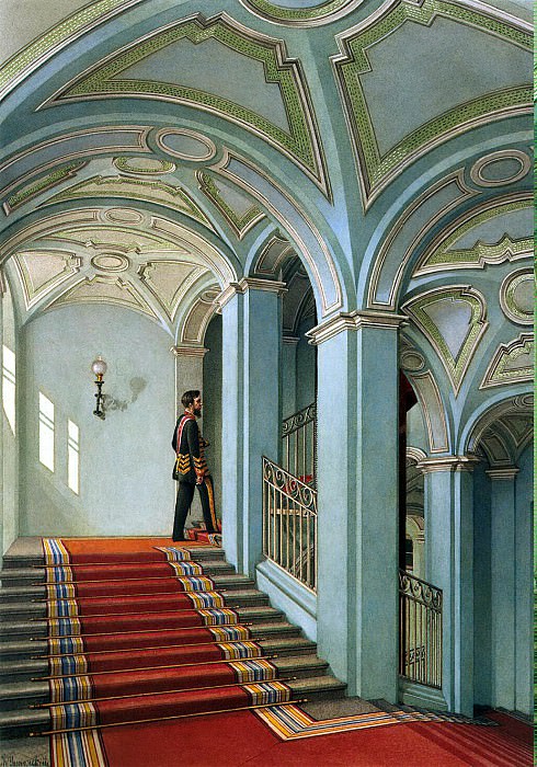 Ukhtomsky, Konstantin Andreevich. Types of rooms in the Winter Palace. Saltykovskaya ladder, Hermitage ~ part 12