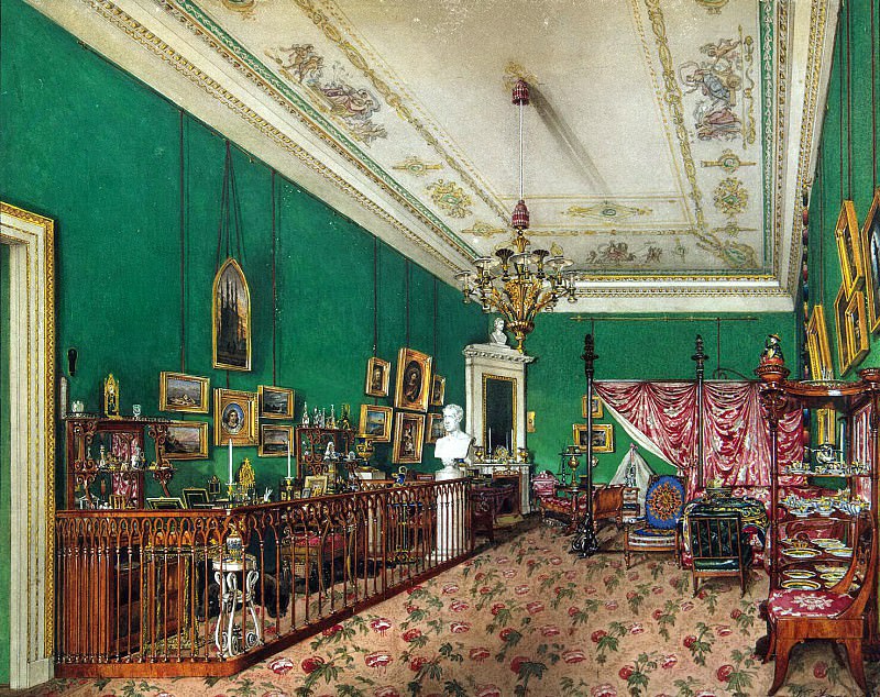 Ukhtomsky, Konstantin Andreevich. Types of rooms in the Winter Palace. Bedroom of Grand Duchess Maria Nikolaevna, Hermitage ~ part 12