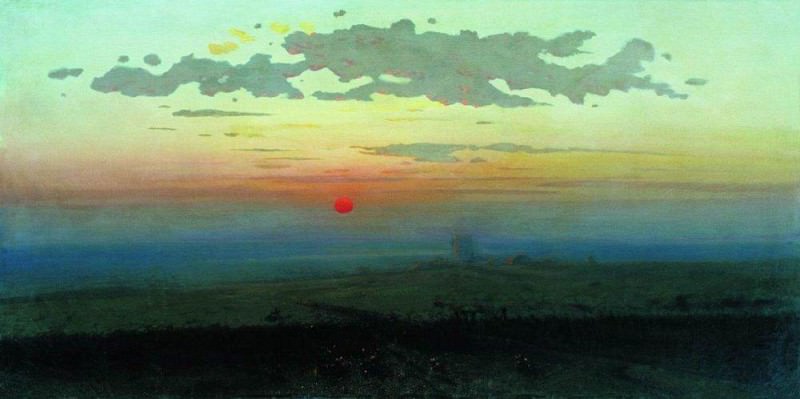 Sunset in the steppes., Arhip Kuindzhi (Kuindschi)