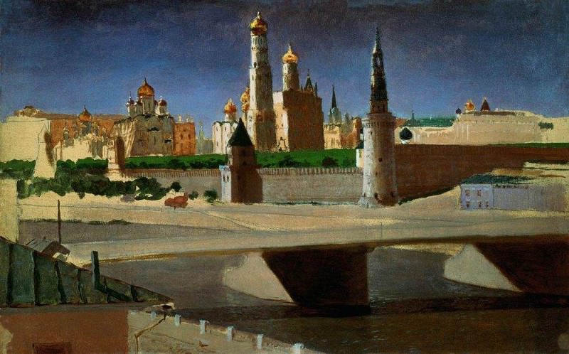 Moscow. View of the Kremlin from the Moskva River., Arhip Kuindzhi (Kuindschi)