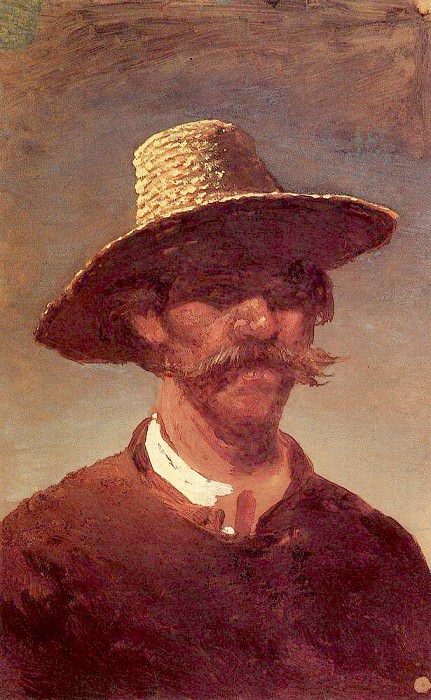 head of the peasant – a Ukrainian and a straw hat., Arhip Kuindzhi (Kuindschi)