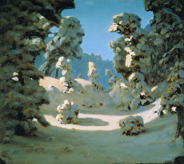 Солнце в заснеженном лесу, Архип Иванович Куинджи