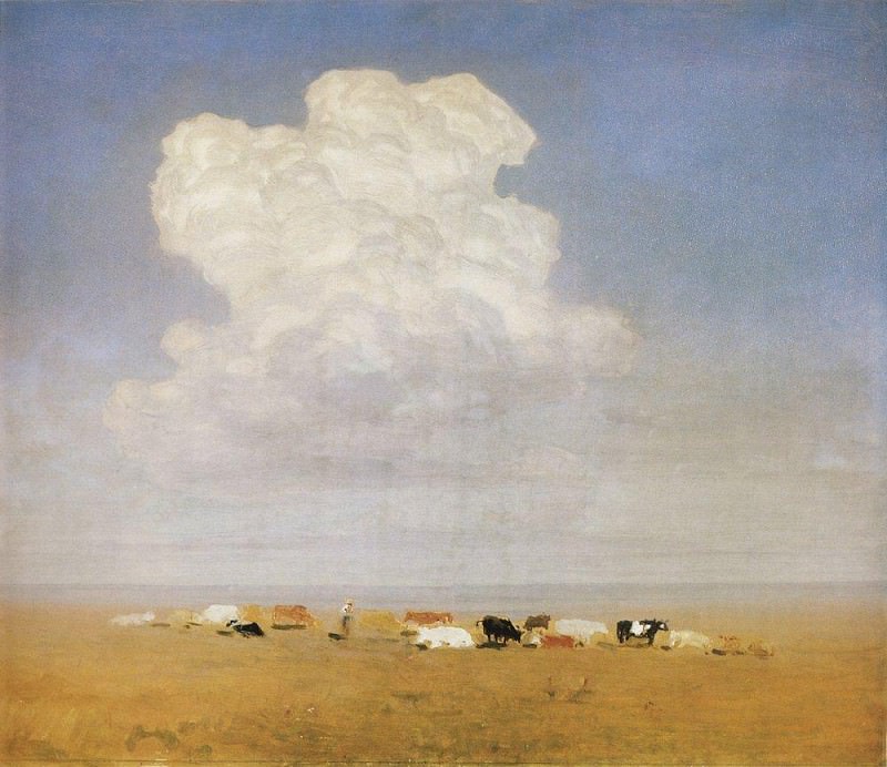 Noon. Herd in the steppe., Arhip Kuindzhi (Kuindschi)