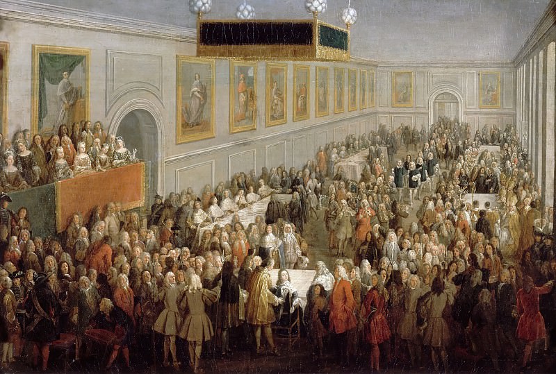 Пьер-Дени Мартен -- Коронационный банкет Людовика XV в Реймсе 25 октября 1722 года, Версальский дворец