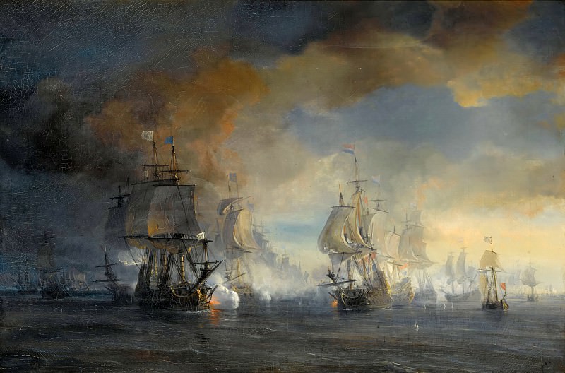 Теодор Гюден -- Морской бой близ Солбея 7 июня 1672 года, Версальский дворец
