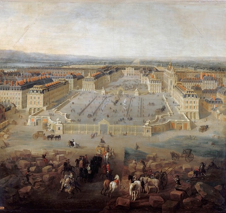 Pierre-Denis Martin -- View of the chateau at Versailles from the Place d’Armes in 1722, Château de Versailles