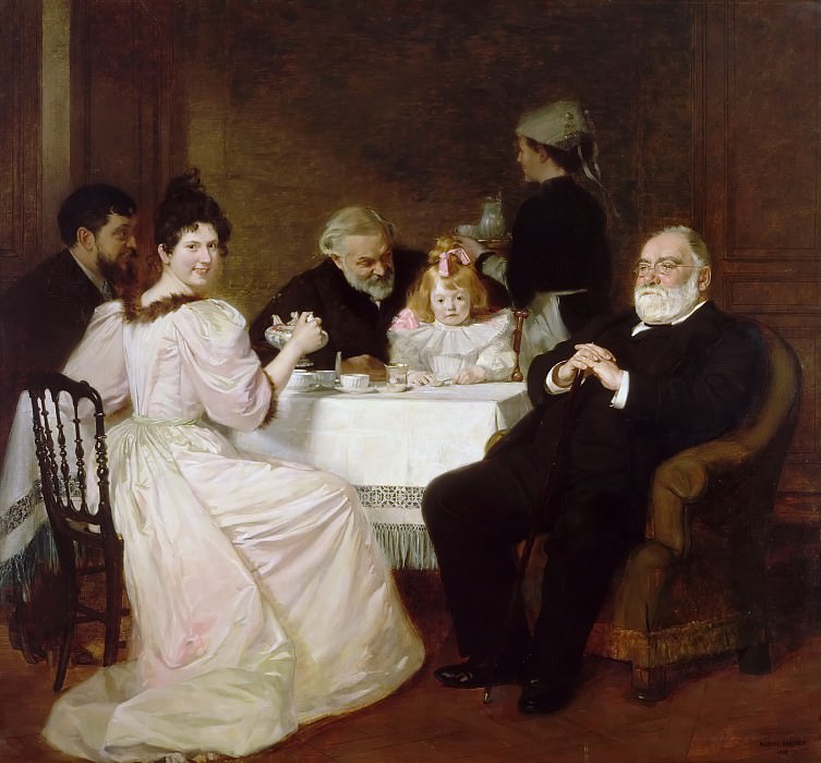Marcel André Baschet -- Family Gathering at Madame Adolphe Brisson’s, Château de Versailles